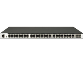 48 個(gè) 1GE Base-T 端口，4 個(gè) 10GE SFP+端口，三層以太網(wǎng)交換機(jī)